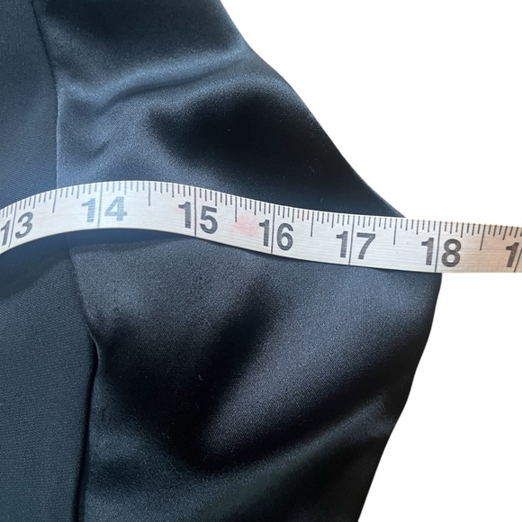 RARE St John Couture Black Crepe Satin Halter Wrap Neck Formal Slip Dress Sz 2/4 - Picture 12 of 12